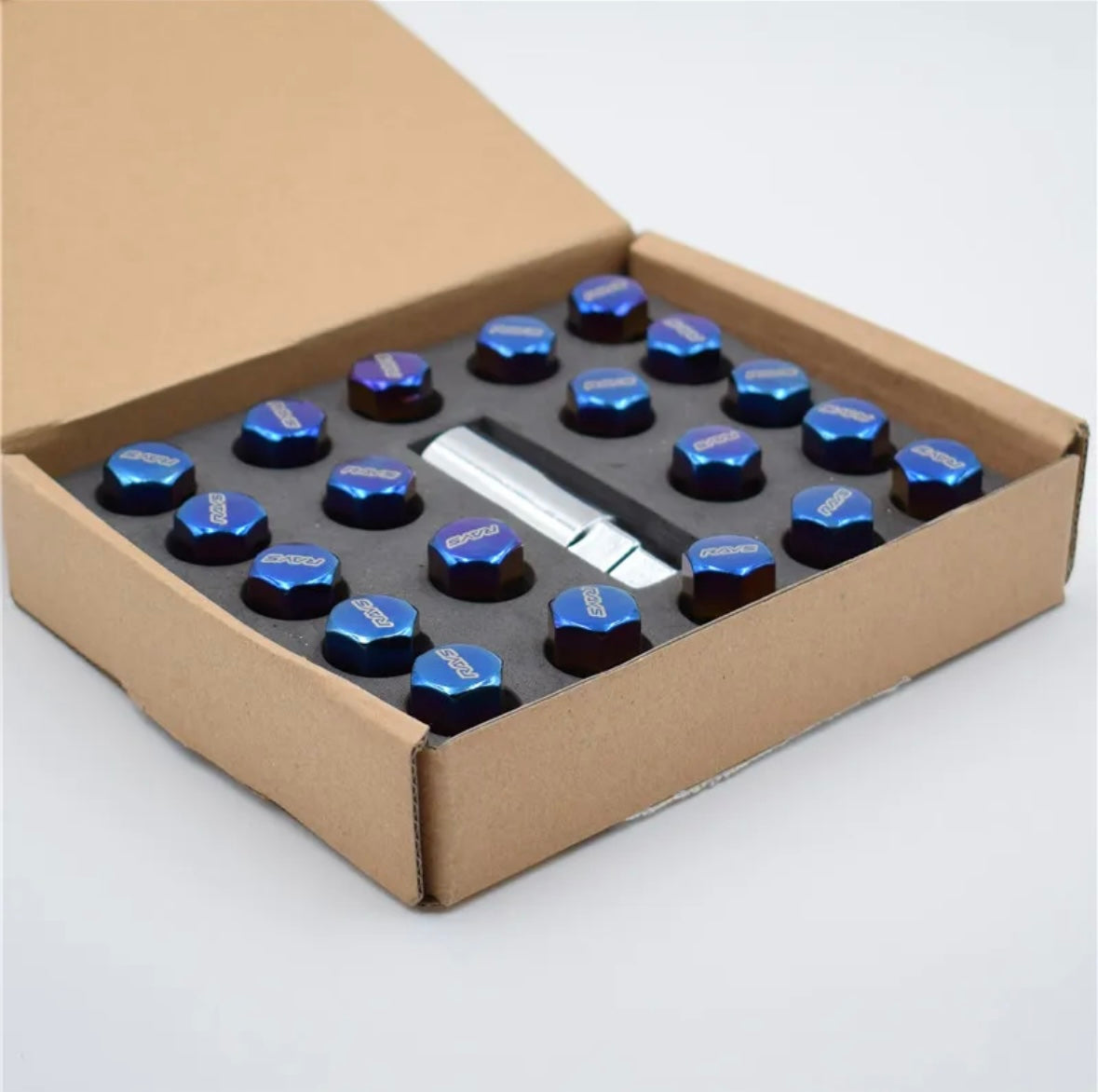 Rays lug nuts (burnt blue)
