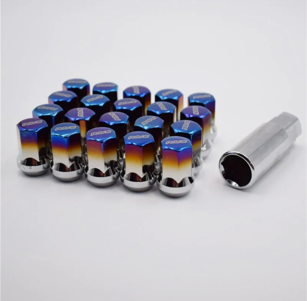 Rays lug nuts (burnt blue)